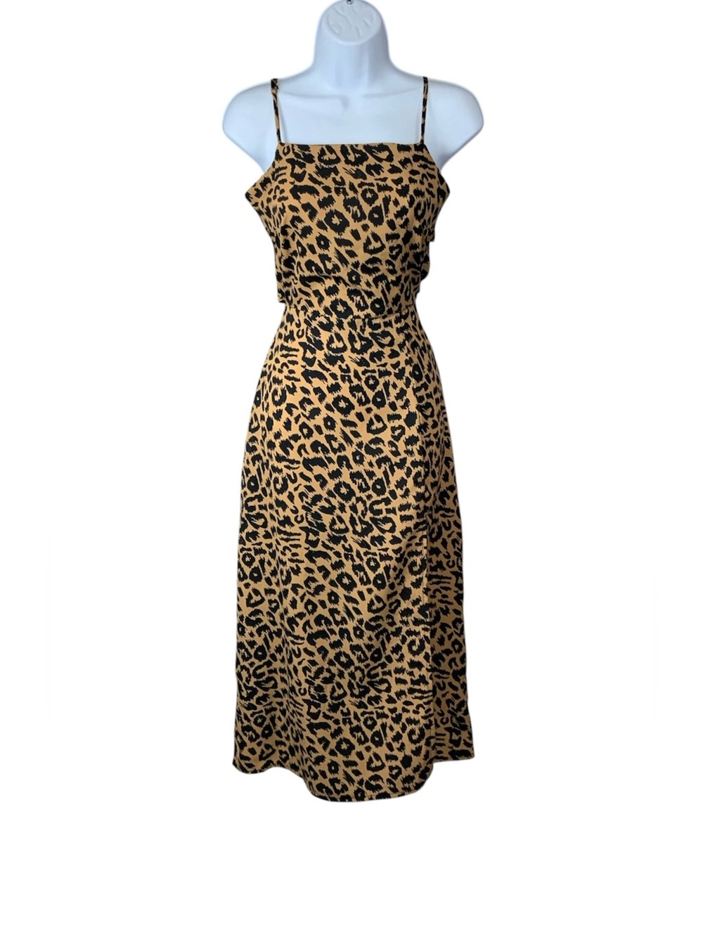 Missguided Leopard Print Midi Dress